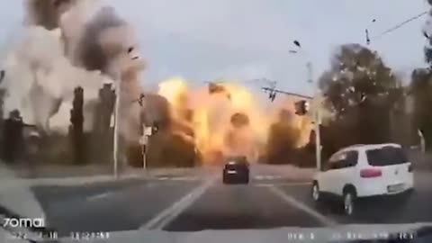 Watch this video!! Moment of missile strike in Ukraine