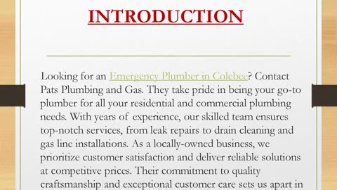 Emergency Plumber in Colebee