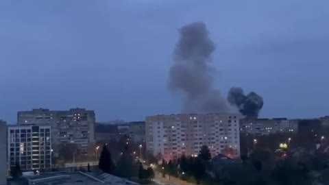 A series of explosions in Lvov.