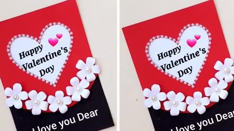 Easy and Beautiful Valentine's day cardHappy Valentine's Day Greeting card 2023DIY Love card