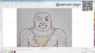 Adão Negro Speed Art Adão Negro cartoon - no Corel Draw