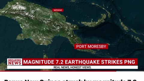 Papua New Guinea struck by 7.2 magnitude earthquake