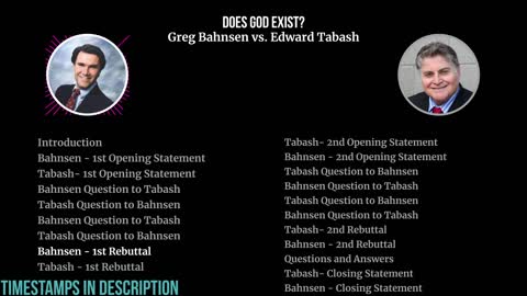 Does God Exist?: Greg Bahnsen vs Edward Tabash