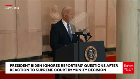 Bumbling Biden COMPLETELY IGNORES Question About If He'll Drop Out Of Race