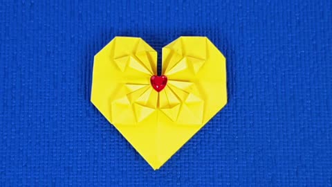 Origami heart easy step by step