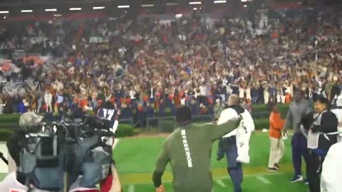 GO CRAZY CADILLAC! Carnell Williams celebrates 1st win as Auburn interim head coach