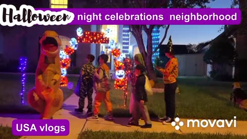 America లో👻 దయ్యాల రాత్రిlHalloween😈🤡 Celebrations & Traditions,kids@USA_Halloween with Neighborhood