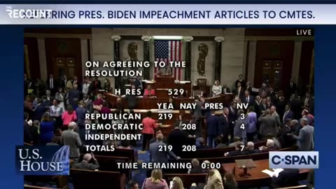 US House votes to send Articles of Impeachment against Biden