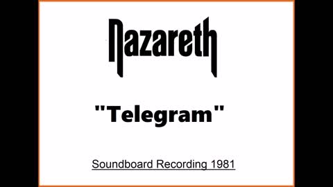 Nazareth - Telegram (Live in San Antonio, Texas 1981) Soundboard