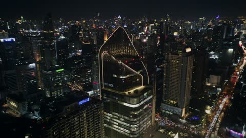 Bangkok Cityscape at Night View