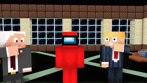 Monster School : TRUMP & BIDEN in Among US Minecraft :D Funny Minecraft Animation :D