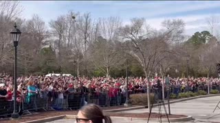 TRUMP : Overflow Crowd In The Streets In Conway, South Carolina