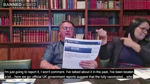 CENSORED VIDEO: (Oct 27, 2021) Brazilian President Bolsonaro reads UK Government report connecting COVID Vaxxines💉 to AIDS!