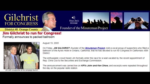 American Independent Party: Jim Gilchrist to run for Congress! (August 19, 2005)