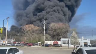 Large industrial fire prompts evacuations for Indiana residents due to threat of toxic chemicals