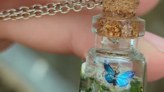 Butterfly Terrarium Necklace