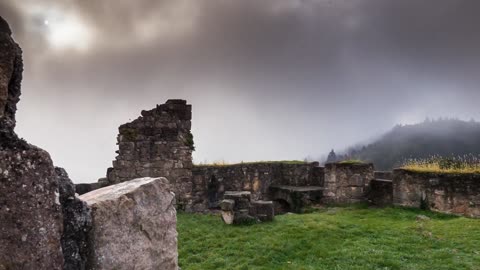 An Eerie Ambience In Old Ruins