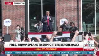 WATCH: President Trump Addresses Overflow Crowd in Conway, SC