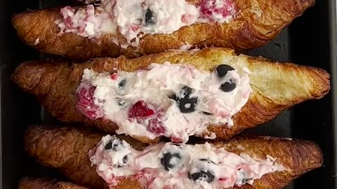 Berry Stuffed Croissant French Toast