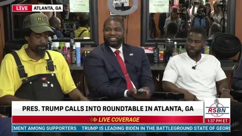 Pres Trump: Barbershop Roundtable with Black American business leaders in Atlanta, GA