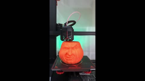 Timelapse Mr. Grumpy Pumpkin Happy Halloween 3D printing 3D