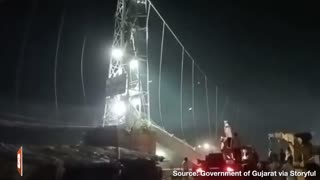 Watch Terrifying Moment Bridge Collapses in India, At Least 134 Killed