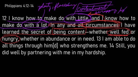 Philippians 4:10-23 // Being Content In All Circumstances