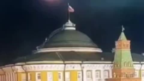 The moment of UAV explosion over the Kremlin.