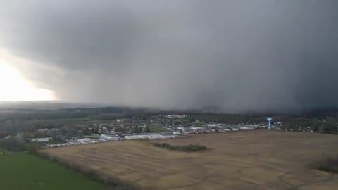 Cloud of Snow Engulfs Bluffton in Indiana