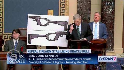 Blaze News - Sen. Kennedy Gives EPIC Pistol Brace Demonstration on Senate Floor