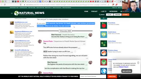 SMOKING GUN: MATT HANCOCK COVID LEAKS! - UK GOVERNMENT PLOT TO FAKE VARIANTS TO SCARE PUBLIC!