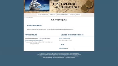 Bus 20 Website Information Spring 2023