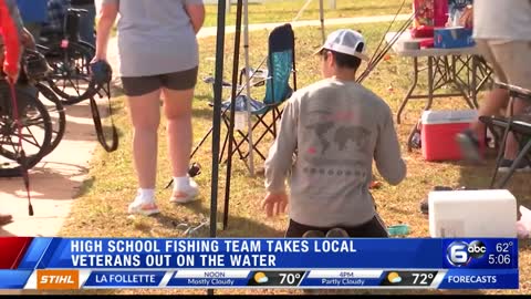 High school fishing team takes local veterans out on the water