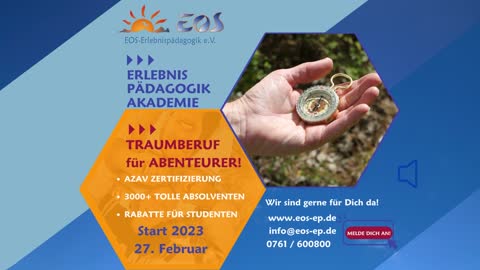 EOS Erlebnispädagogik Akademie 2023 | STARTE JETZT IN DEINEN TRAUMBERUF!