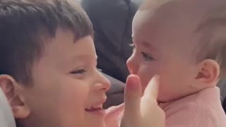 Siblings Have an Adorable Interaction