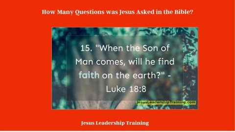 How many questions was Jesus asked in the Bible?