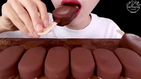 ASMR MUKBANG｜CHOCOLATE ICE CREAM 잔망루피 티코, 초코 아이스크림 먹방 EATING SOUNDS