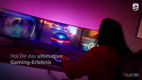 Philips Hue Play Gradient Lightstrip für drei Monitore