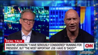 Dwayne 'The Rock' Johnson leaves the door open to future presidential run.