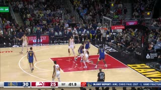 NBA - What a sequence to end the 1Q 😱 Trae Young dances on the perimeter and sinks a TOUGH 3-pointer