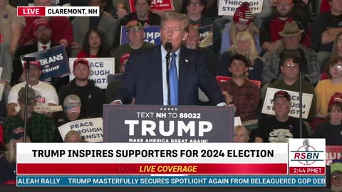 FULL SPEECH - President Trump speaks at a campaign event in Claremont, N.H. - 11/11/23