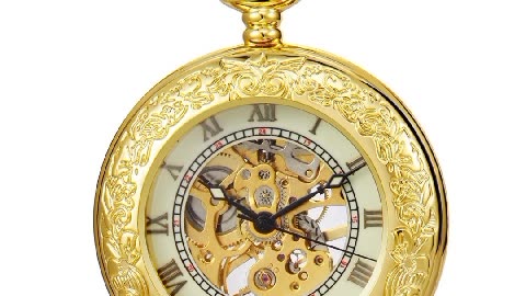 Luminous Hand Winding Mechanical Pocket Watches Gold Pendant Classical