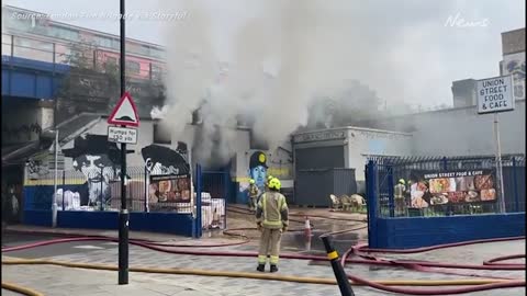 Firefighters battle blaze near London Bridge station