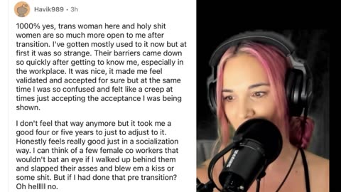 trans fantasies about slapping + kissing female co workers