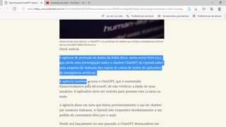 Itália bloqueia ChatGPT temporariamente e abre investigação sobre o chatbot