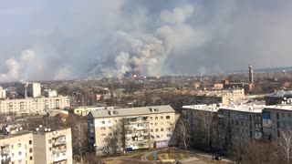 Ammunition Warehouse Explosion in Ukraine