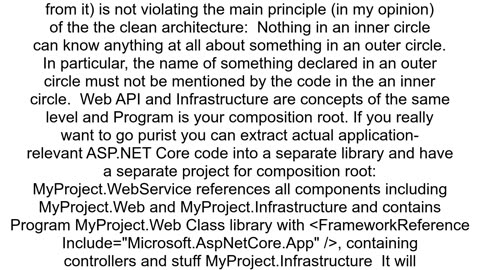 How to register Infrastructure layer dependencies in Clean Architecture using NET 6