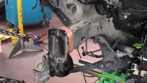 Repair of automotive sheet metal Depression Frame in Accident