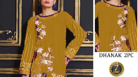 Beautiful embroidered dress for winter collection