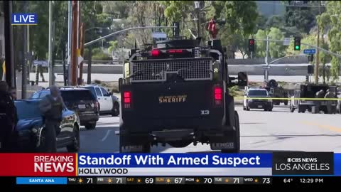 BOMB SQUAD called to stand off with armed suspect in HOLLYWOOD